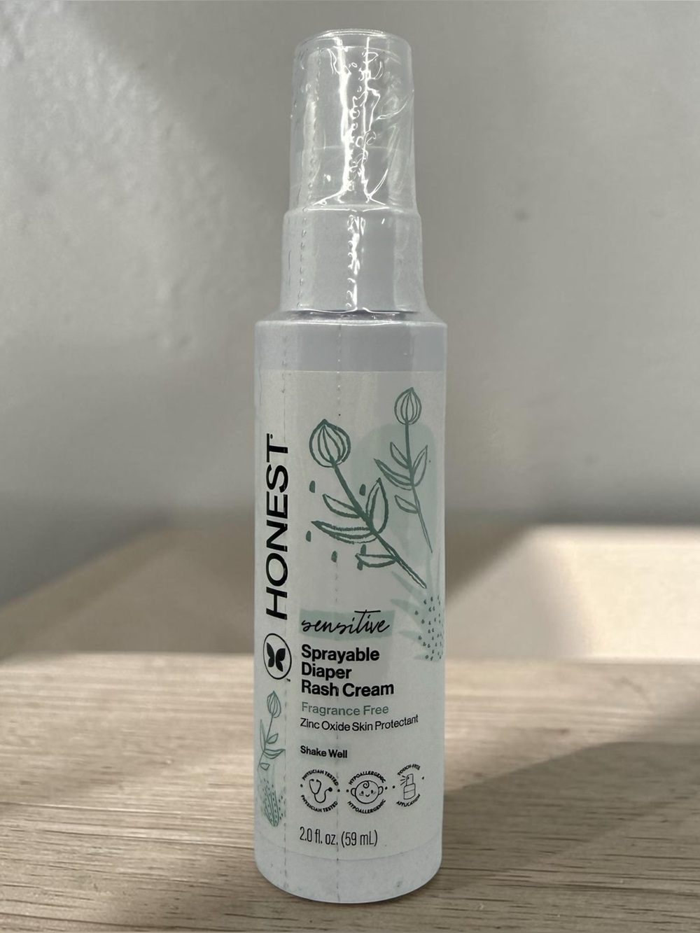 Honest Company Diaper Rash Cream Spray 2oz Zinc Oxide Hypoallergenic EXP: 11/27‎